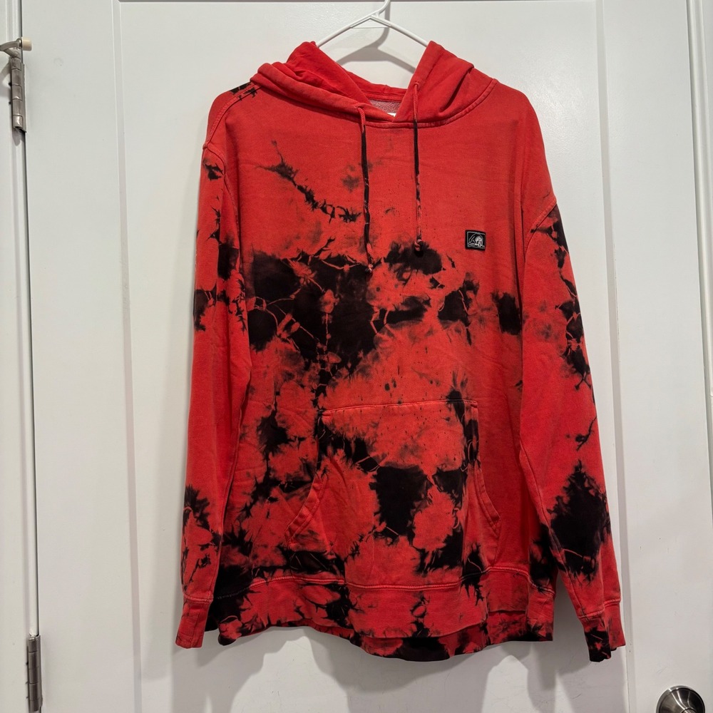 Lurking Class by Sketchy Tank Red Black Tie Dye Hoodie Mens Large Streetwear
